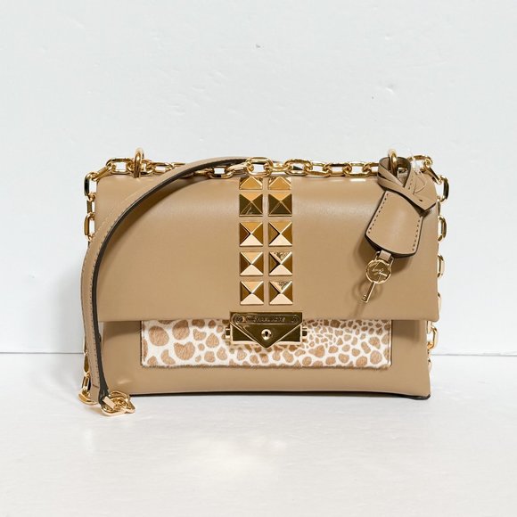 Michael Kors CECE Medium Pocket Shoulder Crossbody Bag Camel Multi - Picture 6 of 10